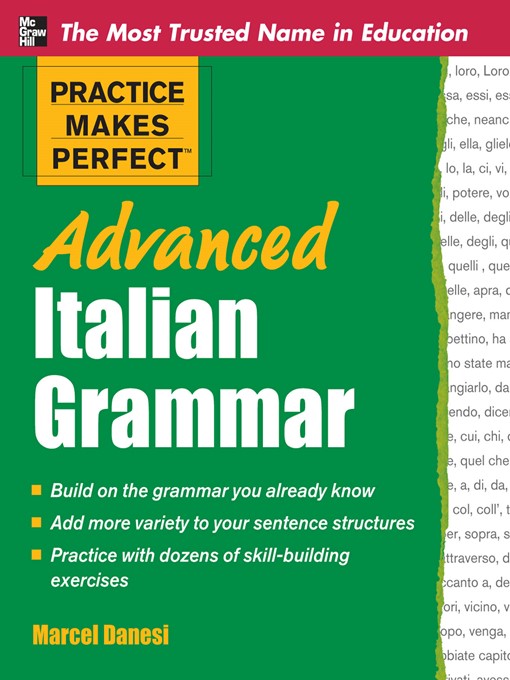 Title details for Advanced Italian Grammar by Marcel Danesi - Wait list